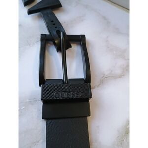 GUESS Black / Brown Reversible Leather Belt Size Medium 34-36" New with Tags $49